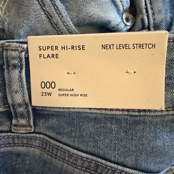 Size 23W or 000 AMERICAN EAGLE ”destroy your blues” flare jeans super hi-waist - Picture 5 of 5